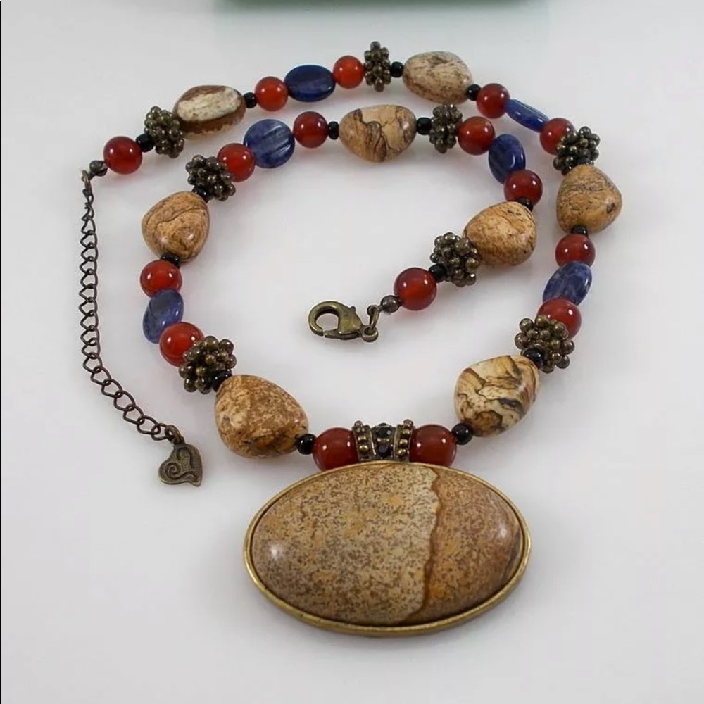 Genuine Dolomite Pendant/Gem Necklace